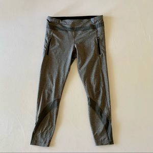LULULEMON full length, zipper pockets, grey, size 10, excellent condition